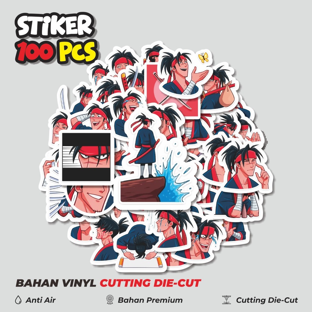 

Terbaru! 50 pcs Stiker Kartun Hiro The Ronin Dekorasi Lucu Kreatif untuk Notebook, Skateboard, HP