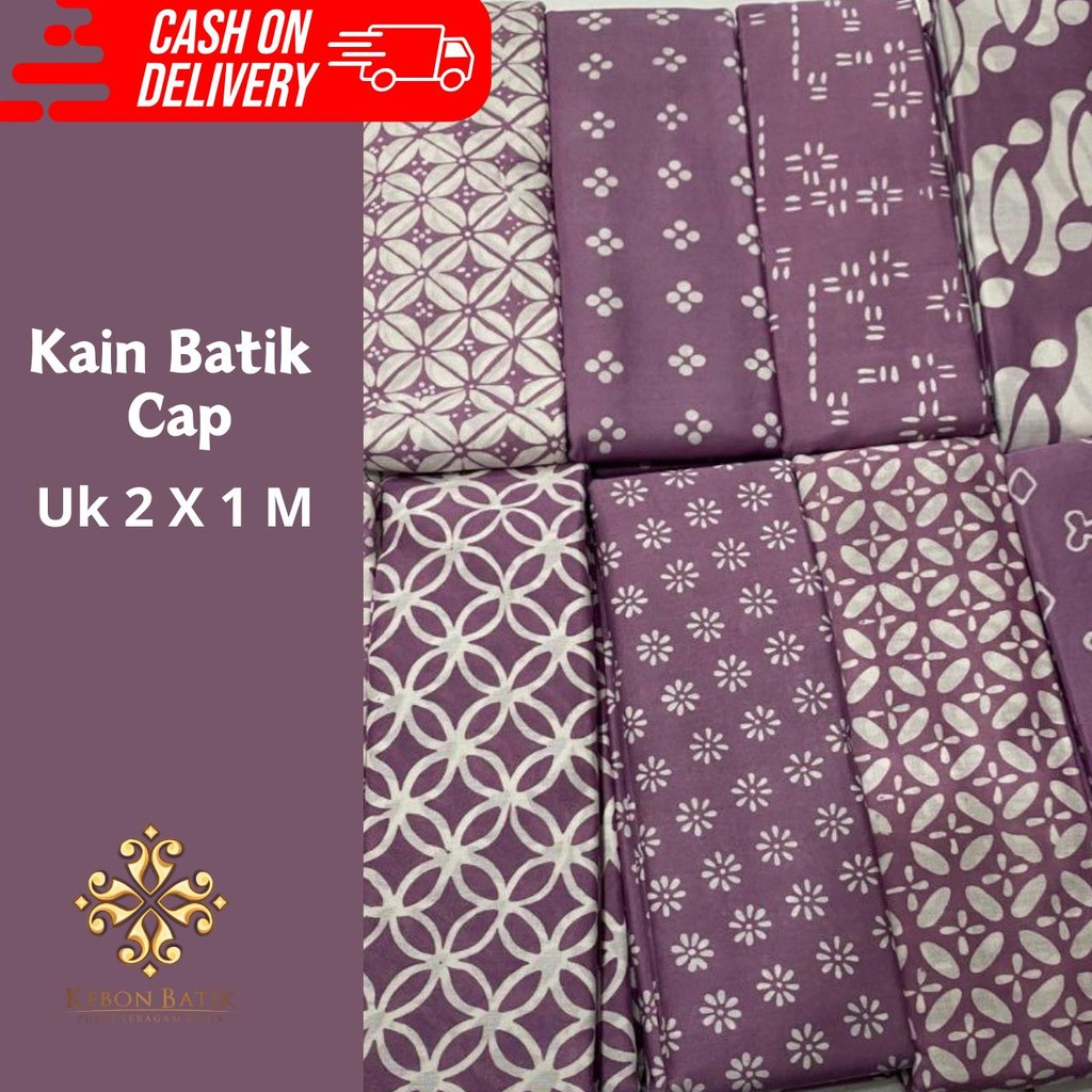 Kain Batik Cap Solo Bahan Katun Warna Taro BISA COD 250830001