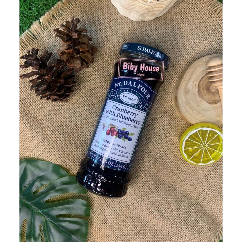 

SELAI BUAH ST DALFOUR 284 GR 100 % FRUIT SPREAD ORIGINAL HALAL - cranberry blueb Terlaris