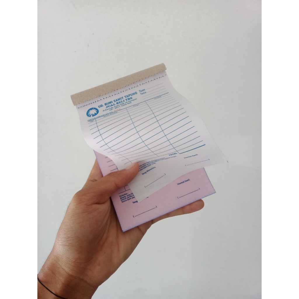 

GaibArt - Bisa Nyetak Buku Nota Custom nama logo satuan 1 ply 2 ply Ukuran standar 1/4 105x165mm