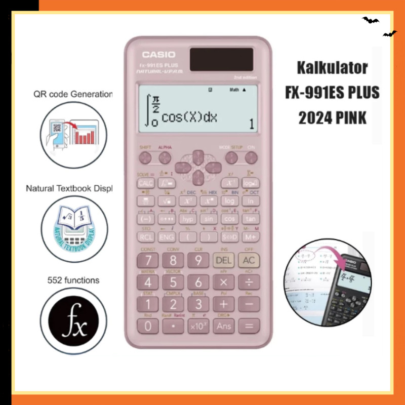 

【READY STOCK】Kalkulator Scientific Casio ilmiah FX-991EX/991ES-Plus Calculator Scientific Casio Kalkulator Casio Scientific 417 Fungsi/Dua sumber daya: baterai dan energi matahari / 40 konstanta rumus