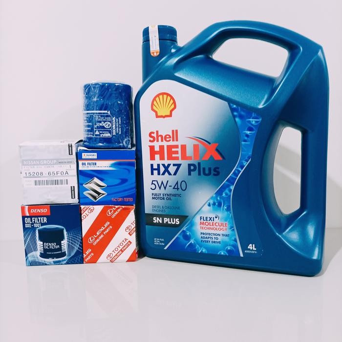[TERLARIS] PAKET OLI MOBIL SHELL HX7 PLUS 5W-40 + FILTER OLI - Nissan