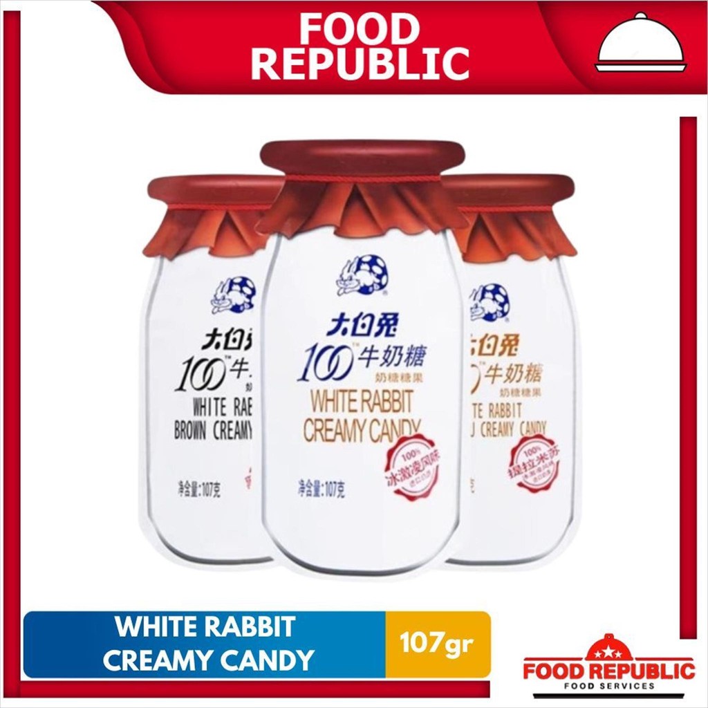 

White Rabbit Creamy Candy ICE CREAM 107gr Permen Susu Kelinci Non Halal