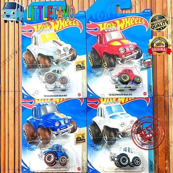 HOTWHEELS 70 VW VOLKSWAGEN BAJA BUG BEETLE 2020 PUTIH 2021 BIRU ABU MERAH - T2 PICKUP VAN BEETLE T2 