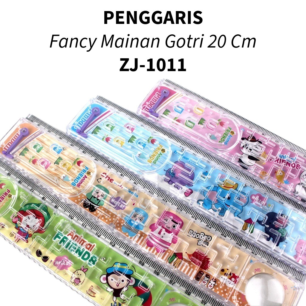 

♚1buah Penggaris 20cm + Mainan Gotri ZJ-1011 / Penggaris 20cm Fancy♚
