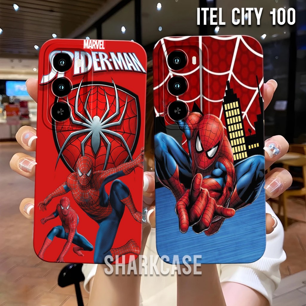 Softcase ITEL CITY 100  Motif Spiderman Terbaru Kekinian - Casing Itel - Cesing Itel - Case Itel - K