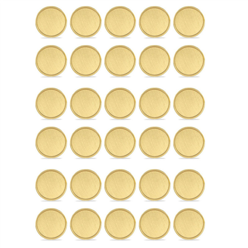 

ABRE-30PCS Laser Engraving Blanks Brass Coin Blanks Metal Engraving Blank Coins 40Mm With Acrylic Protection Box