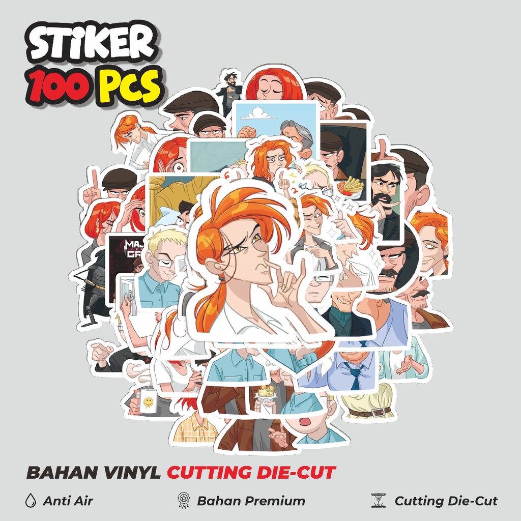 

Terbaru! 50 pcs Funny Character Major Grom The Game Dekorasi Lucu Kreatif untuk Notebook, Skateboard, HP