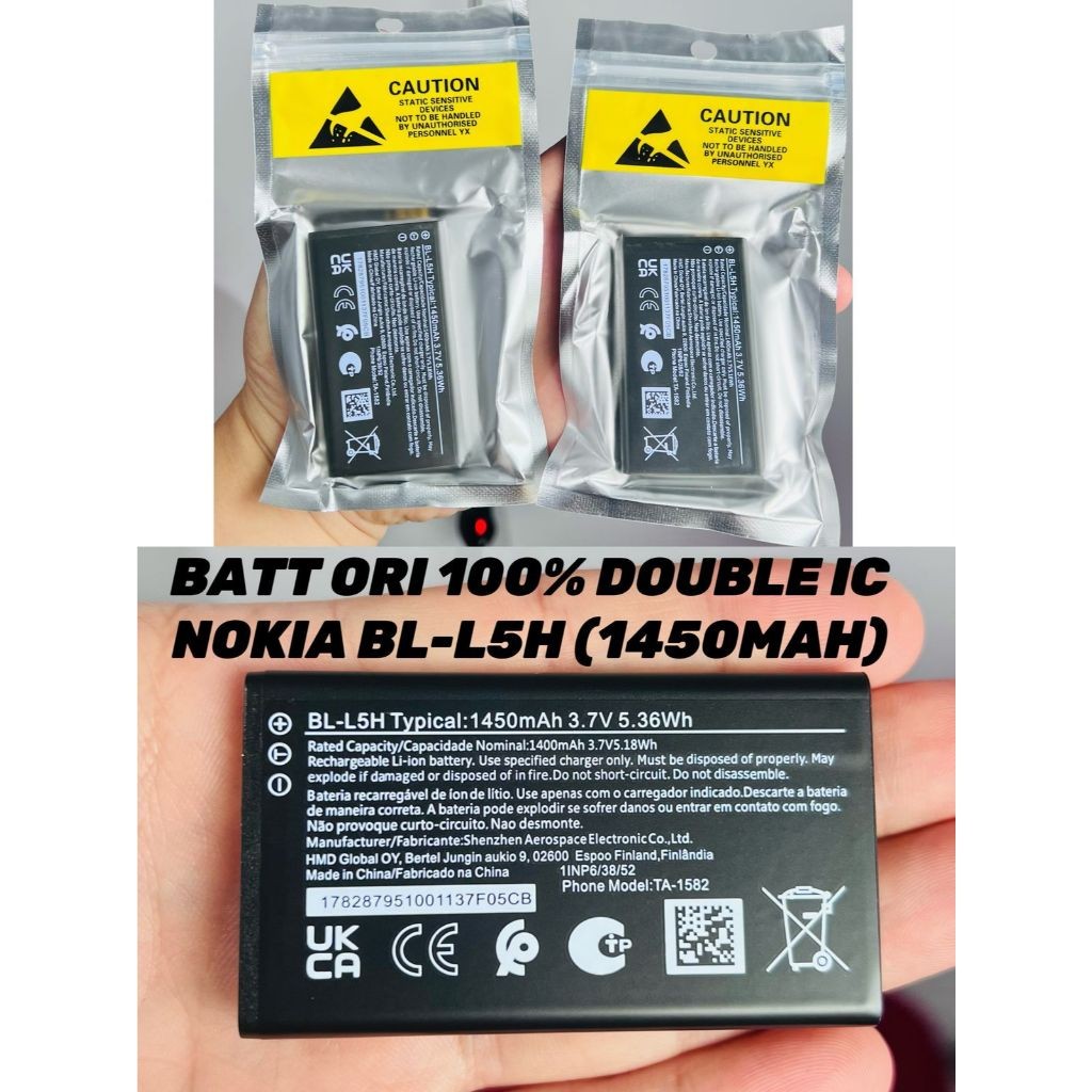 Baterai Nokia  105 4G 2023 Nokia 110 2023 BL-L5H Double ic Original Nokia BL-L5H bl-l5h