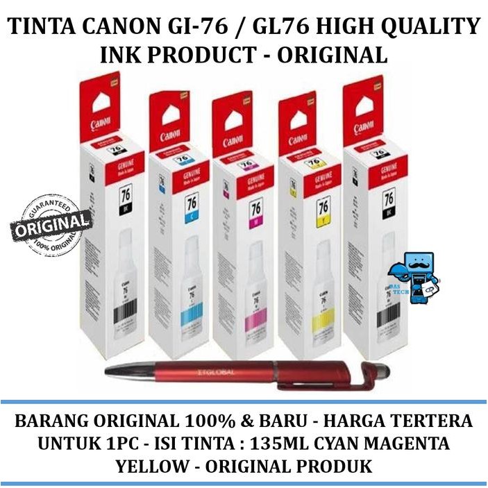 

Tinta Canon GI-76 / Gl76 High Quality Ink Product - Original - Hitam