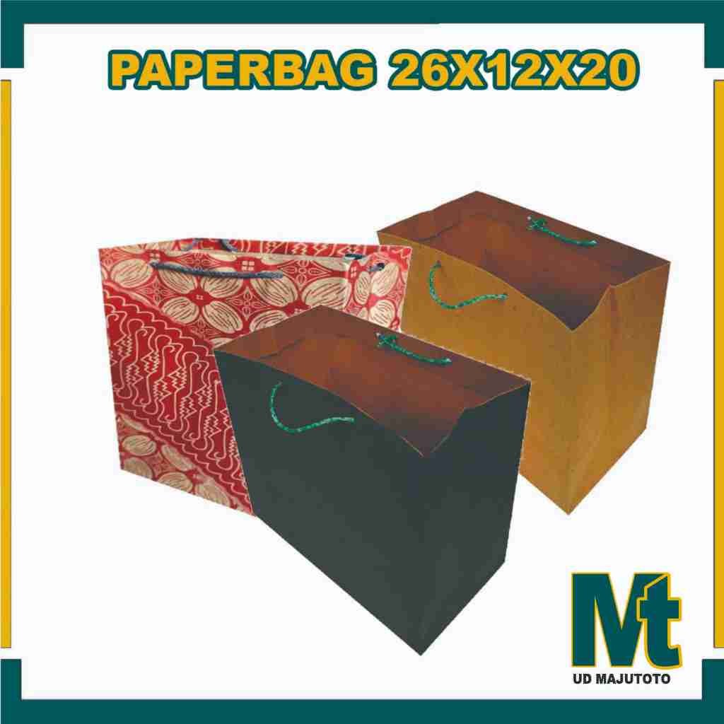 

Paper Bag 26X12X20 Cm (PAKET 12 PCS) / Tas Kertas / Tas Kado / Tas Souvenir