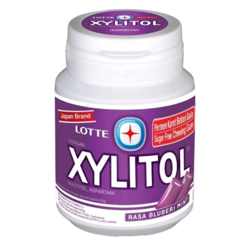 

Lotte Xylitol Gum Blueberry Mint 58gr 40 Butir