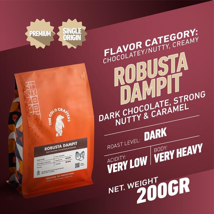 

PROMO Robusta Dampit Biji Kopi Roasted Beans - BIJI KOPI, 200 gram