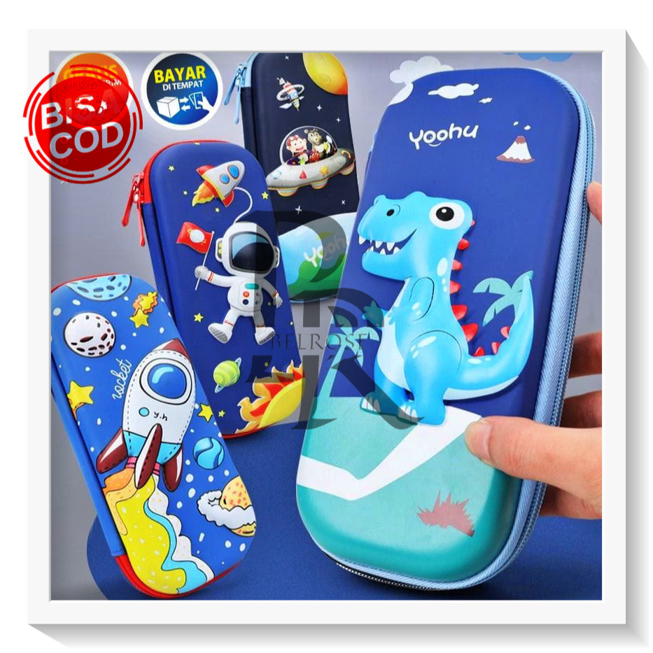 

Kotak Pensil 3D Karakter Timbul Penyimpanan Alat Tulis Anti Air / Tempat Pensil Anak Sekolah TK Import