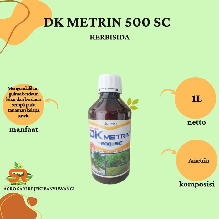 PROMO  DK METRIN 500SC 1LT HERBISIDA PEMBASMI RUMPUT MEMBANDEL