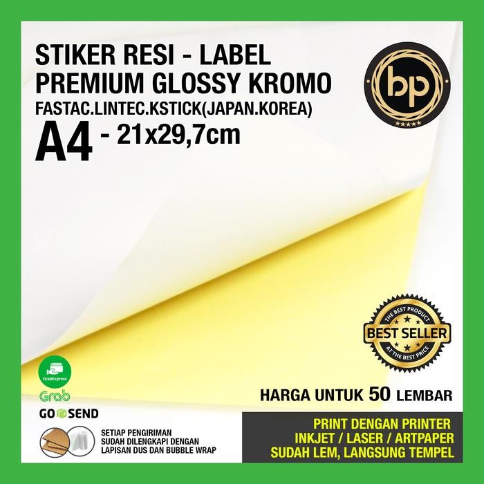 

Sale [A4 - PAKET 50 LEMBAR] STICKER STIKER POLOS HVS DOFF / GLOSSY / KRAFT Kertas Putih - Glossy Premium Tbk