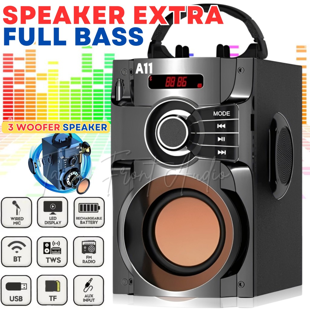 SERBA COD NEWW Speaker TV Full Bass, HP, Laptop, Komputer SPEAKER FLECO A11 Layar LED//Karaoke Jack 