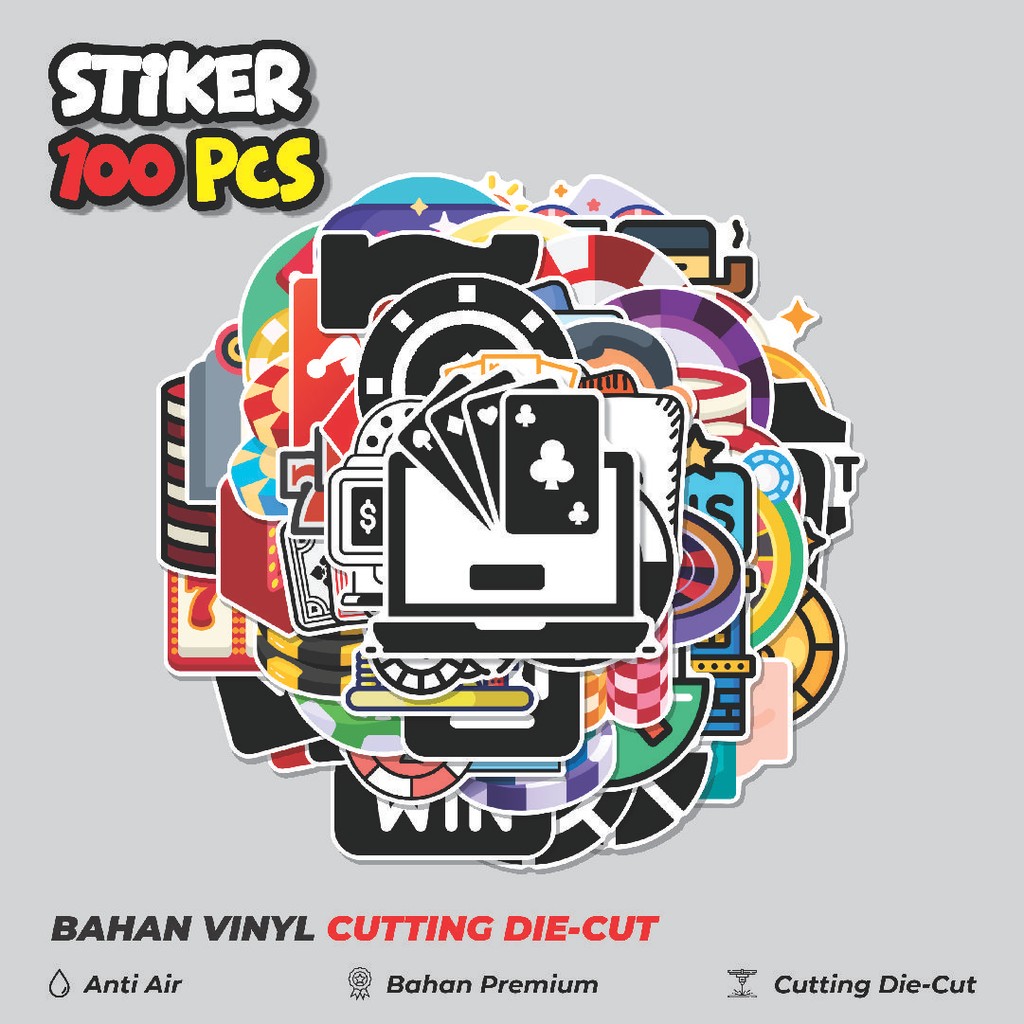

Terbaru! 50 pcs Stiker Casino Dekorasi Lucu Kreatif untuk Notebook, Skateboard, HP