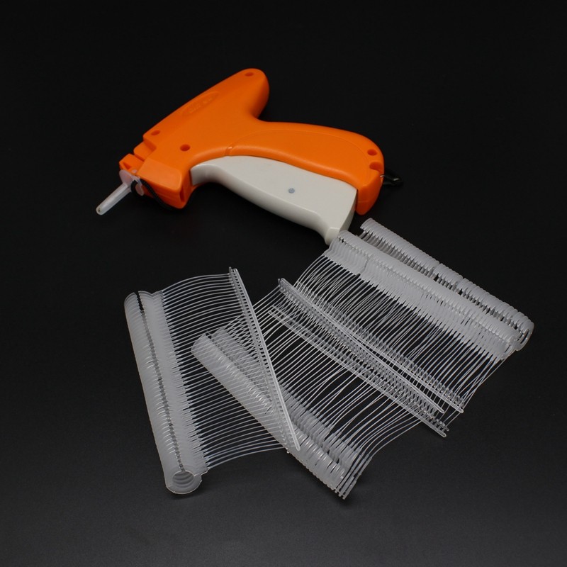 

1000pcs 35mm Tag Pins Hook-ups + 1set Tag Gun clothes price label J hook pin, tagging tag gun J-hook fastener cap sock scarf toy