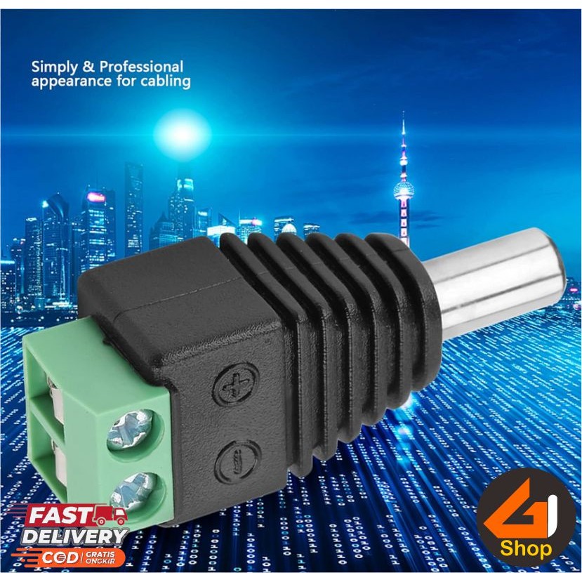 Konektor Jack DC 5'5 mm Male Female Adaptor Power Supply CCTV DVR Router HTB Pompa Led Strip Wifi