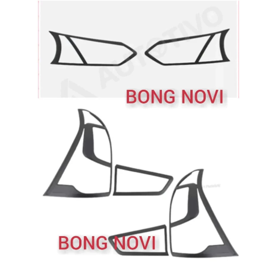 Garnish Lampu Depan Belakang Mobil Avanza Xenia 2015 - 2017 Hitam Doff