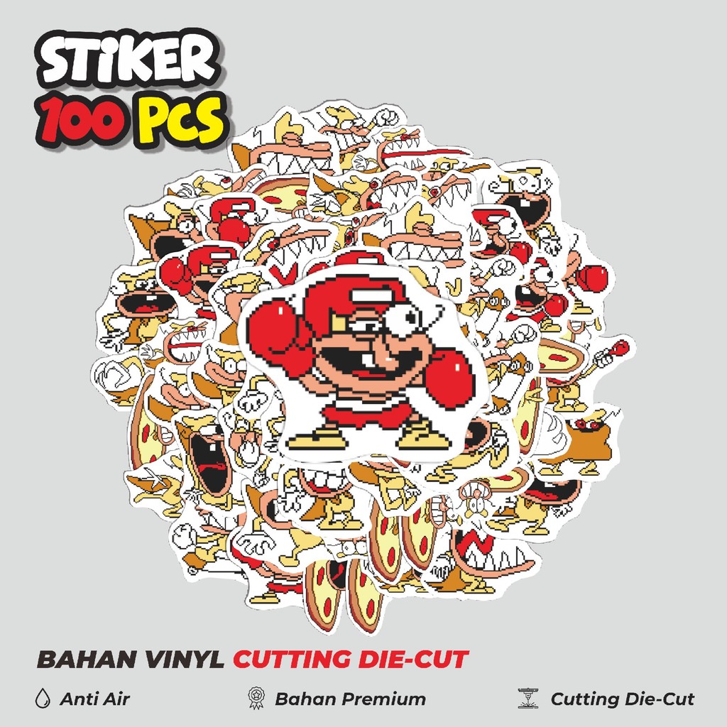 

Terbaru! 50 pcs Pizaa Tower V38 Dekorasi Lucu Kreatif untuk Notebook, Skateboard, HP