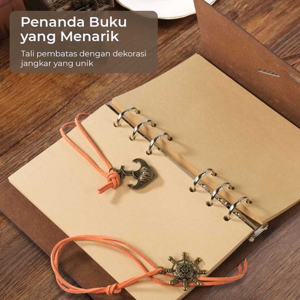 

LCMNCLL Toddi Buku Jurnal Leather Notebook Diary A6 72GSM 140 Halaman Blank - 8005
