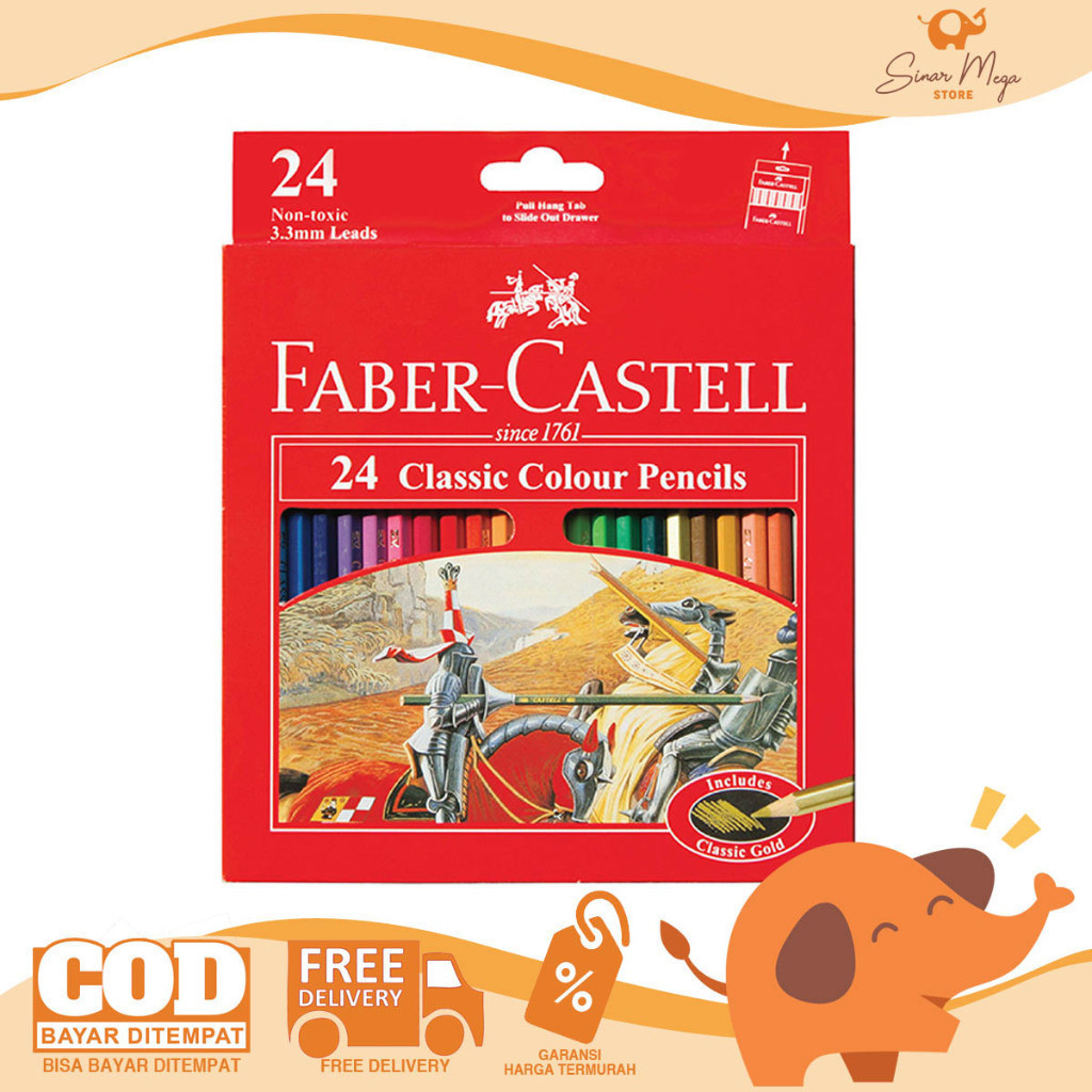 

Faber Castell Pensil Warna Classic 24 Murah / Pensil Warna Panjang
