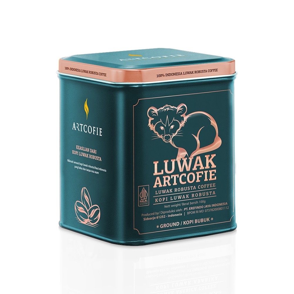

JAMIN MURAH !!!Artcofie Kopi Luwak Robusta Tin Box Bubuk 100g(BISA LANGSUNG ORDER)