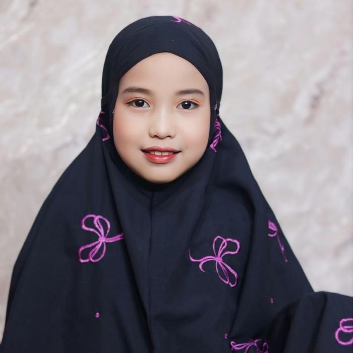 Fanellabordir Mukena Anak 4-6 th Coquette Mukena Ibu Dan Anak Cople Pita 2in1 Bahan Adem Bordir Mewa