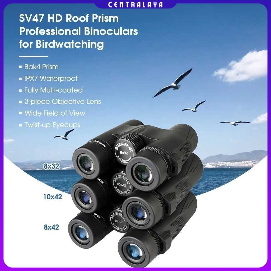 SVBONY Teropong Binocular HD BAK4 FMC Lens Birding Stargazing IPX7 - SV47