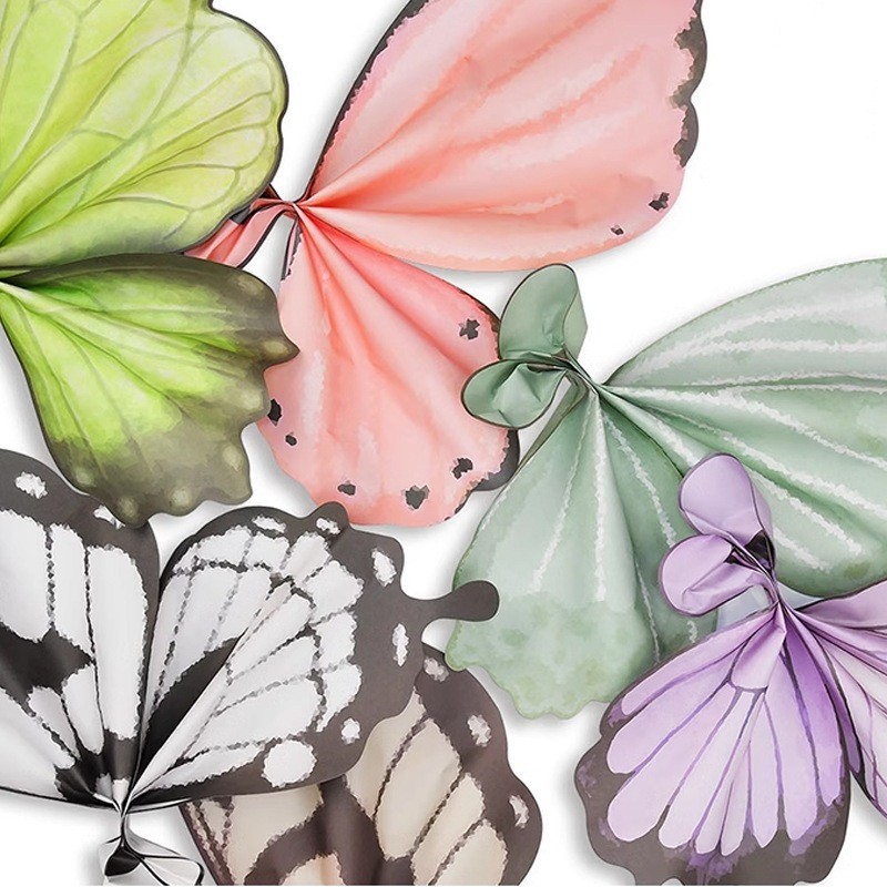 

Sky Floral Wrap 10Set/20 Lembar Kertas Buket Butterfly Wings Sayap Kupu Kupu Flower Wrapping Cellophane KB56