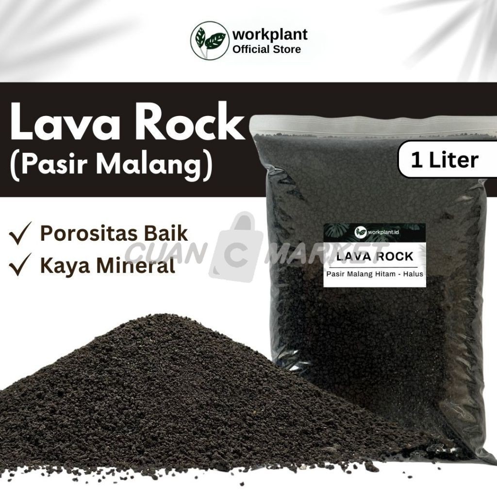 Workplant - Lava Rock Pasir Malang Hitam Untuk Media Tanam