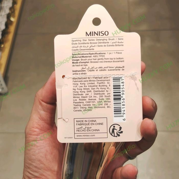 MINISO  Detangling Brush / Sisir Rambut Detangling Sparkling Star