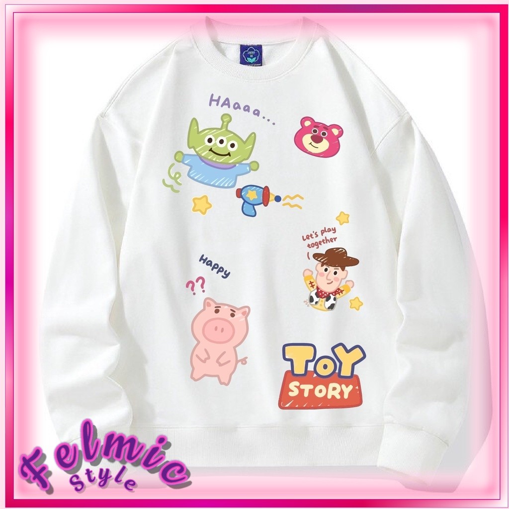 Sweater Crewneck Pria Wanita Woody Bazz Toys Story Size L XL XXL FELMICSTYLE