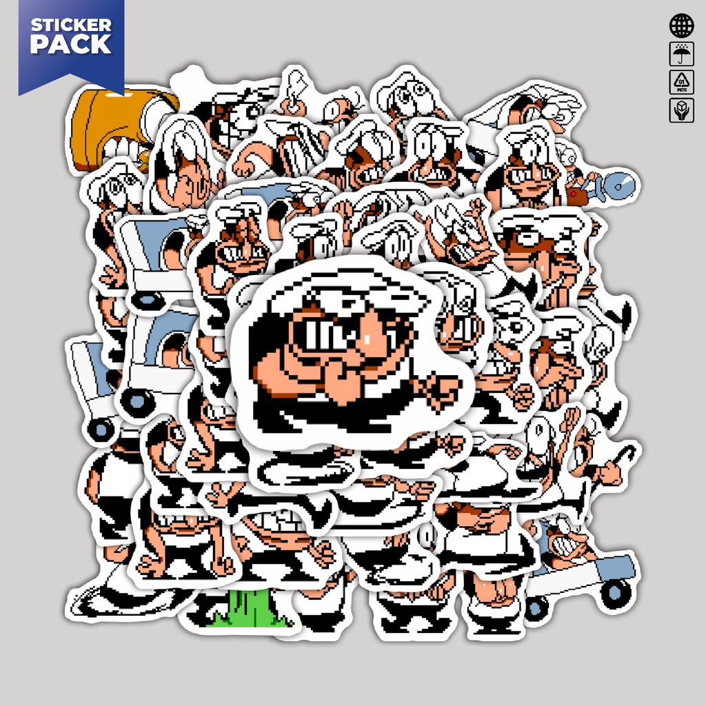 

[100PCS]Stiker Pack Pizza T Pepi V8 Aesthetic Vinyl Anti Air Dekorasi Sticker Laptop Buku Journal Koper Helm Casing HP Gitar Helm Skateboard