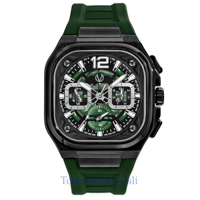 Promo Original Jam Tangan Pria Christ Verra CV 109068G-36 BLK/GRN Black Green Garansi Resmi 2 Tahun