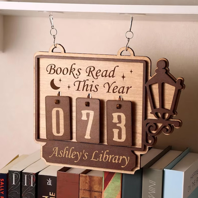 

Personalized Books Read Tracker Books Read , Bookshelf Counter, Bookish Decor, Bookish Gift, Gift for Readers, Book Lovers Gift
