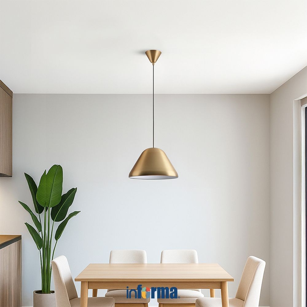 Informa 32 cm Glen Lampu Gantung Hias E27 - Gold Brass Pendant Lamp Hanging Lamp Lampu Hias Lampu Hi