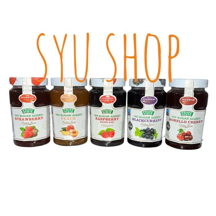 

[TERLARIS] Stute diabetic jam no added sugar 430 gr selai diabetes diet keto - cherry[TERLARIS ]