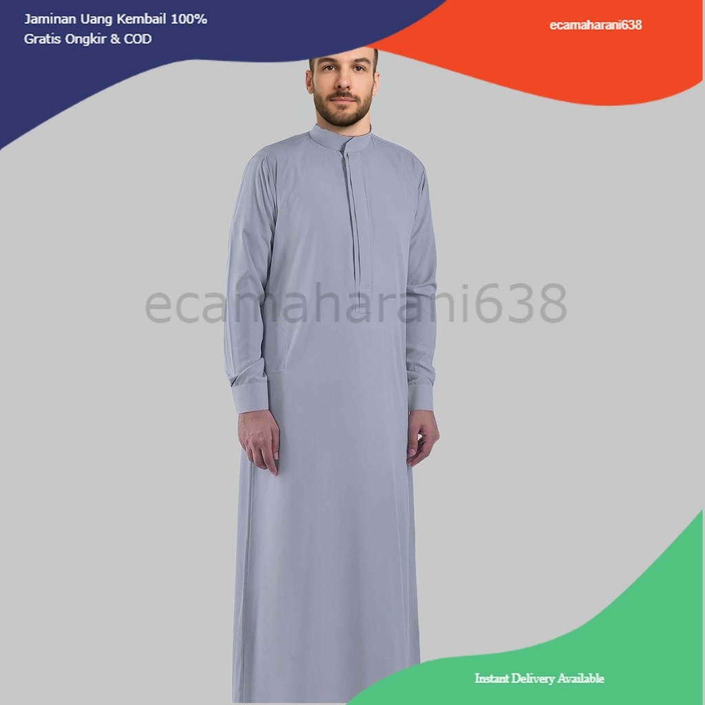 Jubah Pria Toyobo Thobe Jubah Gamis Pria MUslim Al-Mubarakun Baju Muslim Pria Jubah Pria Thobe Toyob