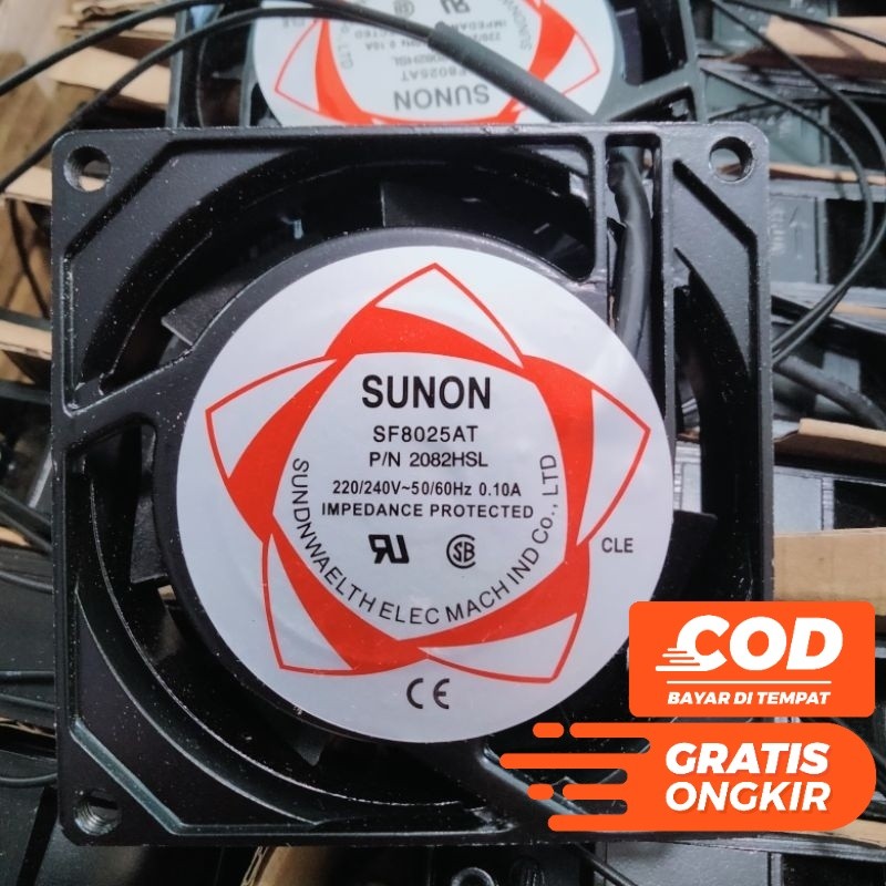 SUNON FAN AC KIPAS AC 220 VOLT 8 CM 8X8 CM 220V