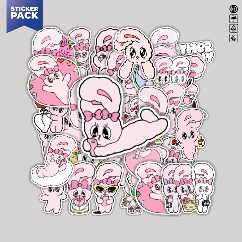 

[100PCS]Stiker Pack Stiker Esther Bunny Cartoon Aesthetic Vinyl Anti Air Dekorasi Sticker Laptop Buku Journal Koper Helm Casing HP Gitar Helm Skateboard