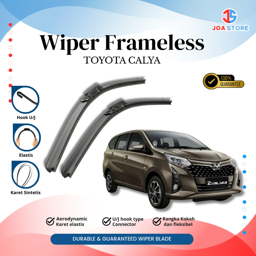 Wiper Calya Sigra Sapuan Kaca Mobil Model Frameless Banana Karet 1 Set Ori Variasi Wiper Mobil Toyot