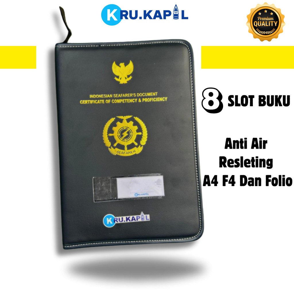 Map Dokumen Pelaut Resleting Seri 6 Tebal,PREMIUM, Dokumen Keeper Resleting isi 40