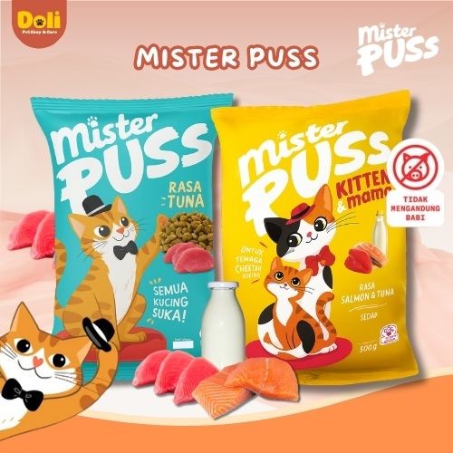 Mister Puss 500gr Makanan Kering Kucing Ikan Tuna Salmon Mr Puss Dry Cat Food MrPuss Adult Kitten