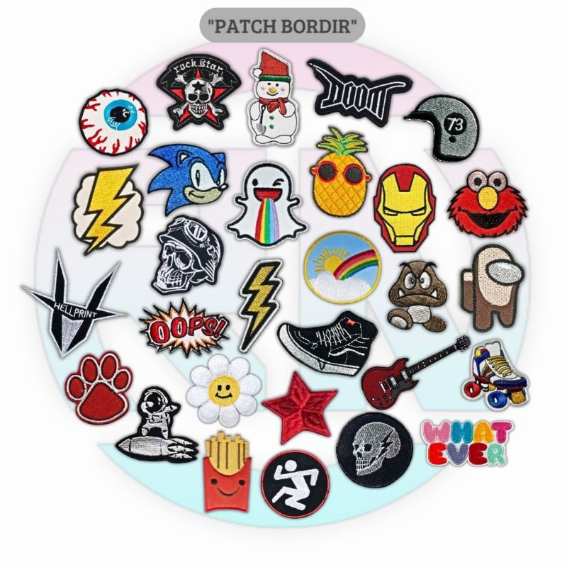 Emblem Patch Karakter Patch Bordir Aksesoris Lucu Logo Iron Patch Bordir Terlaris Patch Karakter