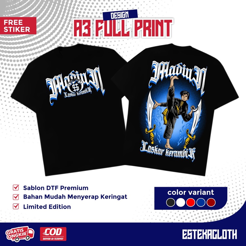 KAOS PSHW MADIUN LASKAR KERAMBIK - KAOS SH WINONGO -  KAOS PSHW SIMPEL (KPSB)