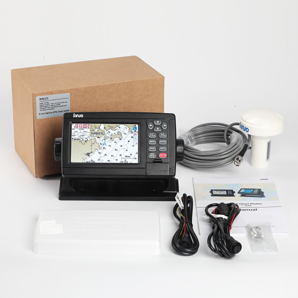 Xinuo XF-520 5-inch' Marine GPS Navigator Color LCD Display Positioning Boat Chart Plotter GPS Navig