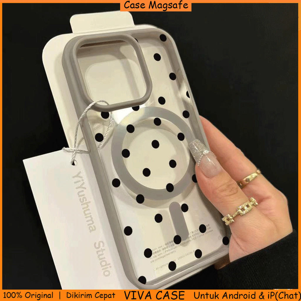 Magsafe Transparan Clear Case Frame Hitam Abu Slim Softcase untuk iPhone X XS XR XS Max 11 12 13 14 